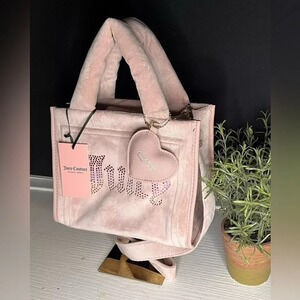 Juicy Couture Big Spender Mini Tote Dusty Blush Velour NWT
